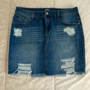 New York & Company Denim Mini Skirt Size 8 NWT